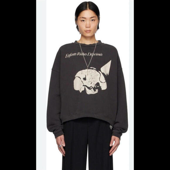 Enfants Riches Deprimes sweatshirt womens XL gray sleep sound pullover designer - Picture 9 of 9